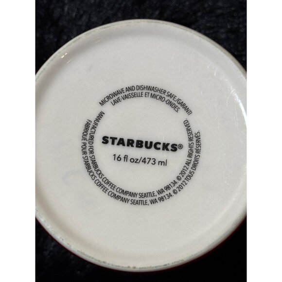 Starbucks Washington DC Collector Mug 16 Oz White & Red Ceramic 2012 Series - Picture 5 of 7